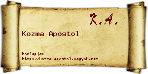 Kozma Apostol névjegykártya